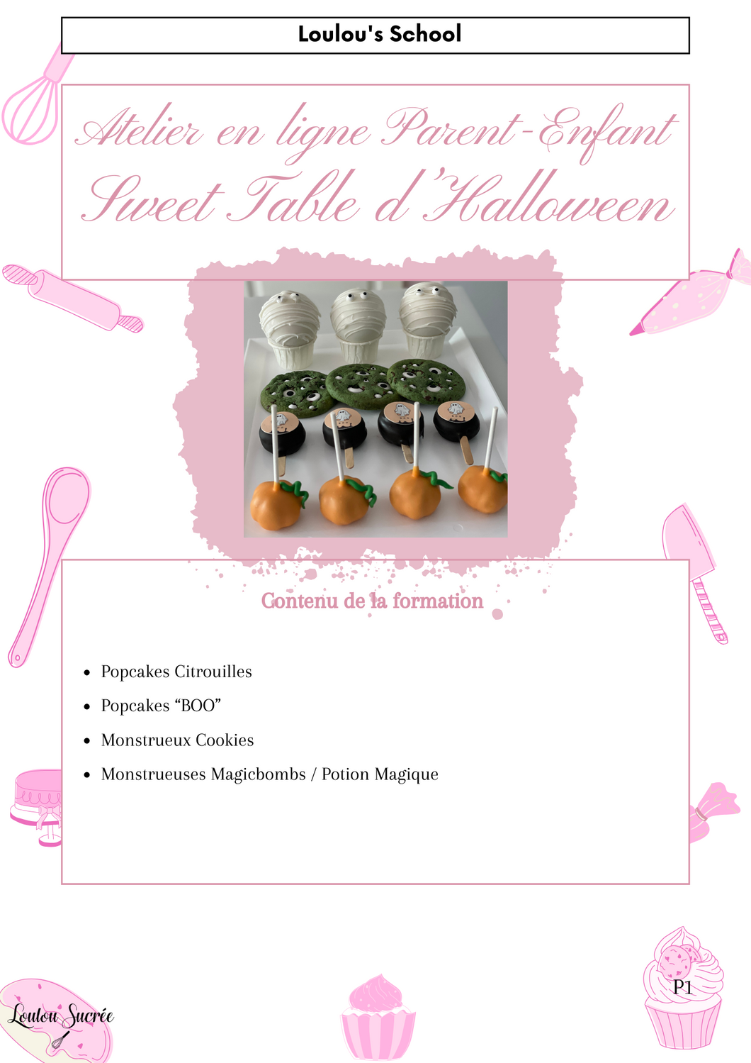Formation Sweet Table d'Halloween pour la famille