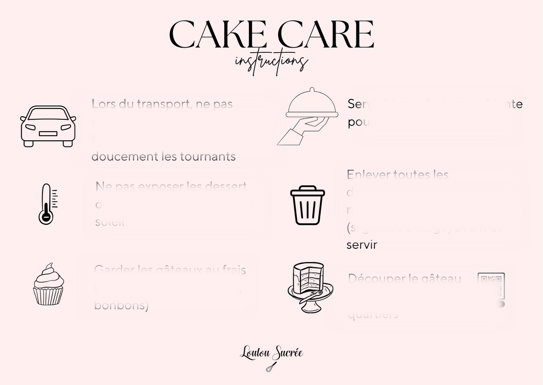 Modèle CANVA : Carte du Cake Designer