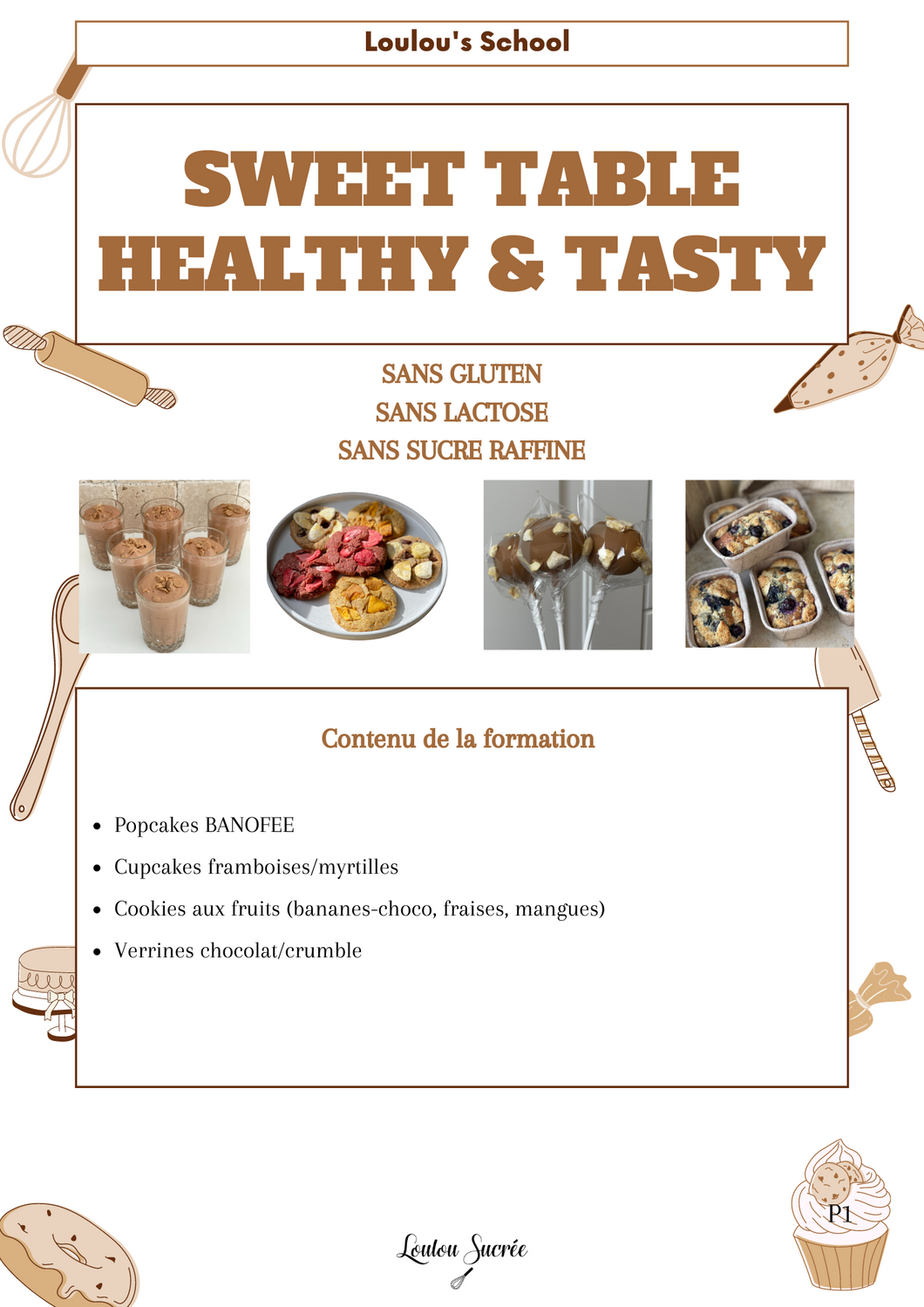 Formation en Ligne : Sweet Table HEALTHY & TASTY