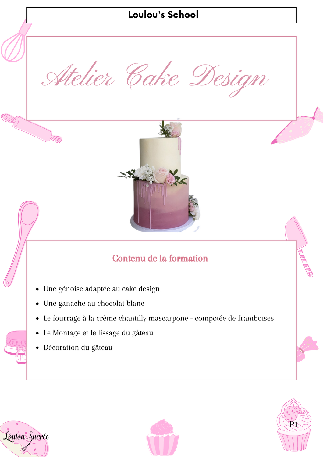 Formation en présentiel : Atelier Cake Design