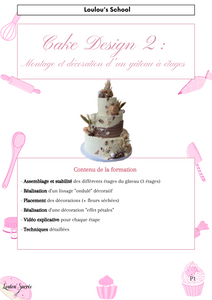 Formation en ligne - Cake design 2 : Montage et Décoration d'un gâteau à étages